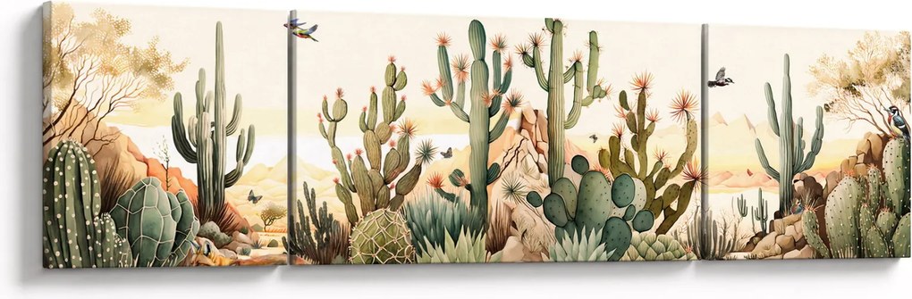 Obraz - Pustynia, akwarela (170x50 cm)