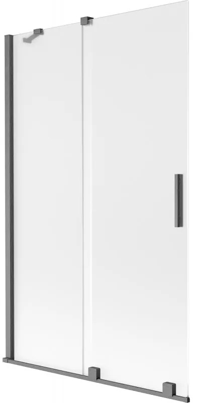 Mexen Velar parawan nawannowy 2-skrzydłowy rozsuwany 110 x 150 cm, szron, gun gray szczotkowany - 896-110-000-31-66