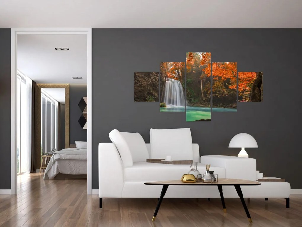 Obraz - Wodospad w Tajlandii (125x70 cm)