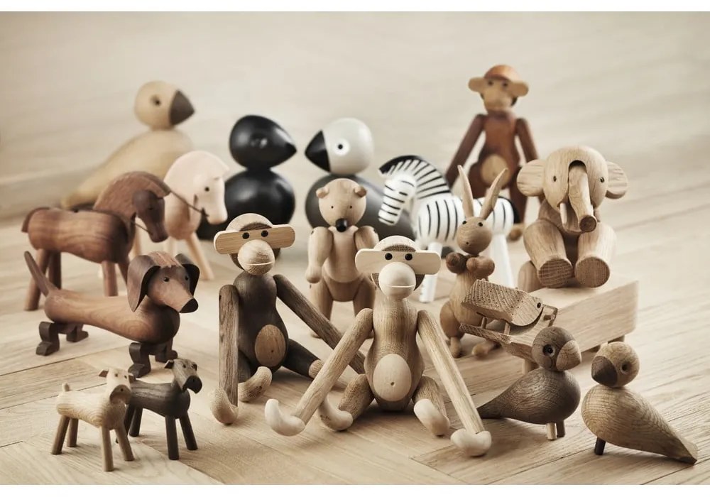 Figurka z litego drewna Kay Bojesen Denmark Monkey Solid