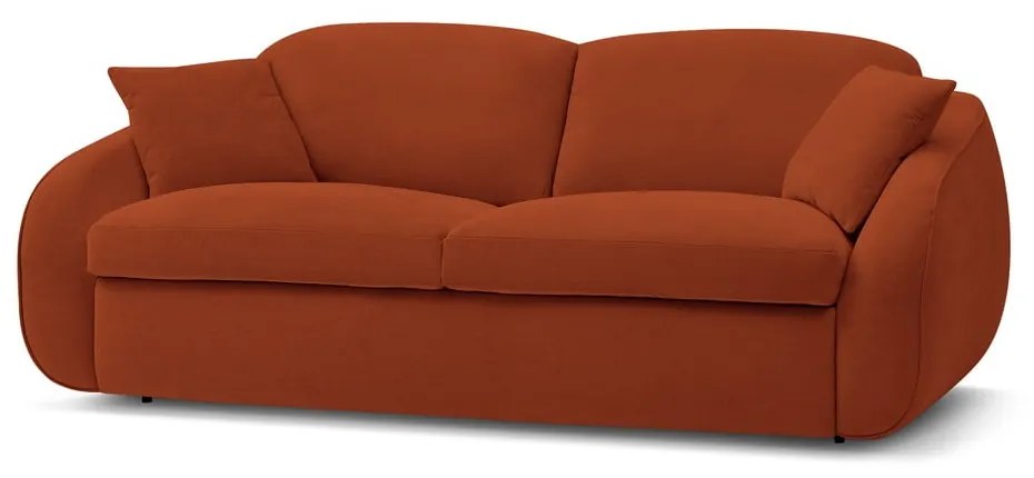 Pomarańczowa rozkładana sofa 235 cm Cezanne – Bobochic Paris