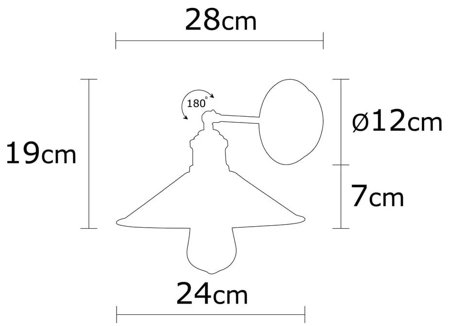 Kinkiet w kolorze brązu ø 24 cm Berceste – Opviq lights