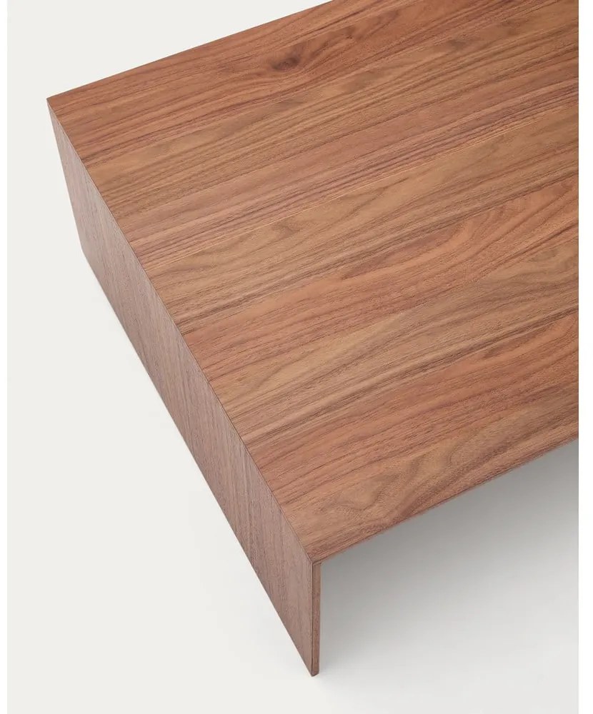 Stolik w dekorze orzecha w ciemnym naturalnym kolorze 70x140 cm Litto – Kave Home