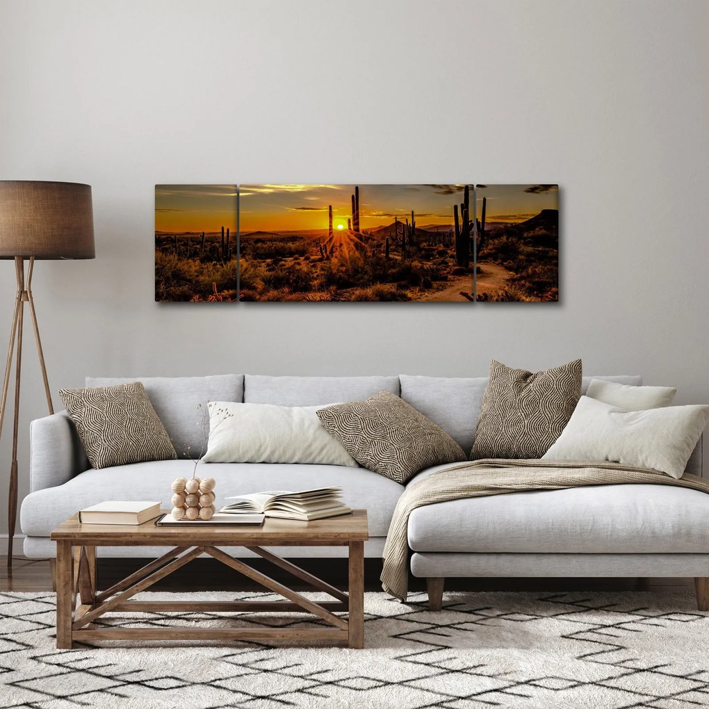 Obraz - Koniec dnia na pustyni w Arizonie (170x50 cm)