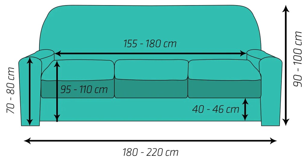 4Home Multielastyczny pokrowiec na kanapę Comfort, szary, 180 - 220 cm, 180 - 220 cm