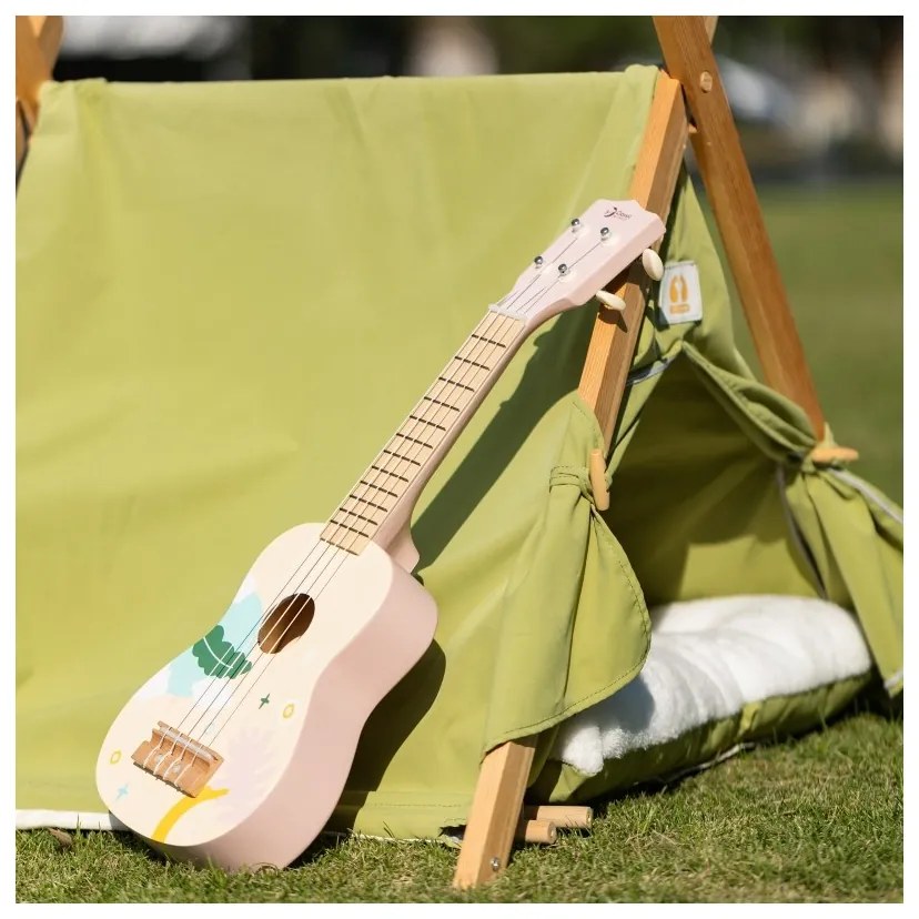 Classic world drewniane ukulele gitara dla dzieci niebieskie