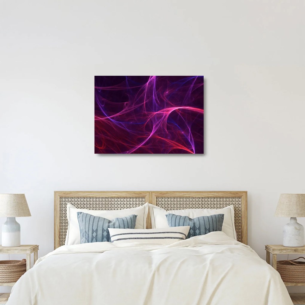 Obraz na szkle - abstrakcyjny obraz krzywych (70x50 cm)