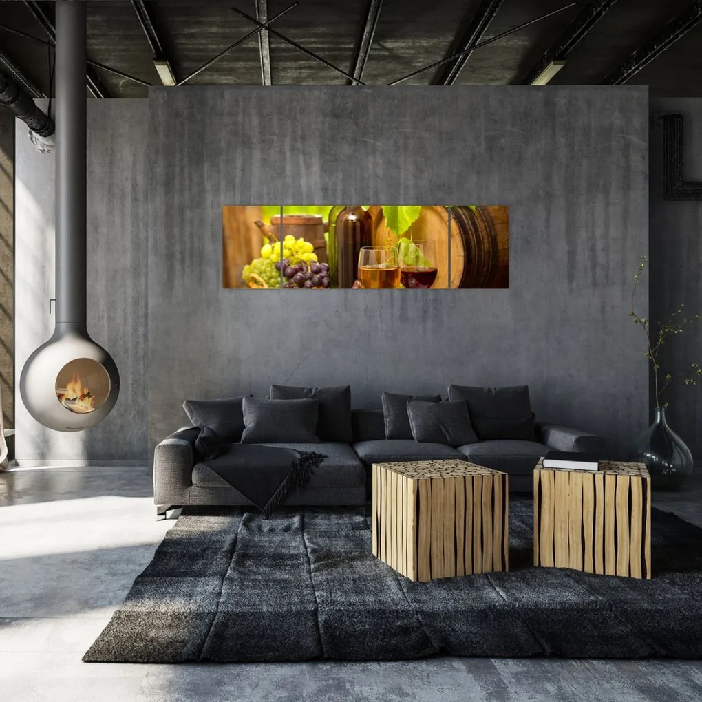 Obraz - Wina (170x50 cm)