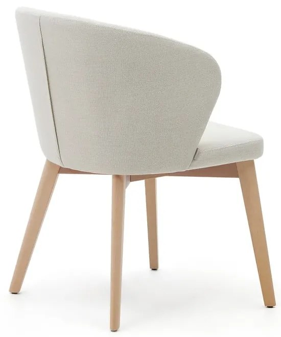 Kremowy tapicerowany fotel jadalniany Darice – Kave Home