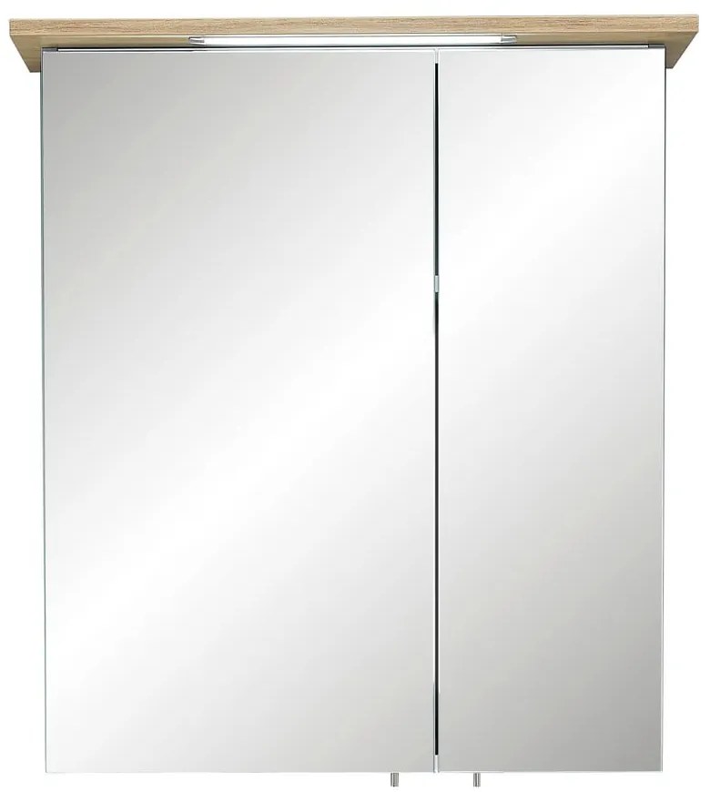 Zielona wisząca szafka łazienkowa z lustrem 60x72 cm Set 963 – Pelipal