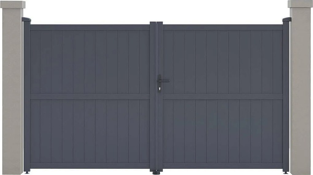 Brama aluminiowa "Maurice" - 299.5 x 155.9 cm - Szara
