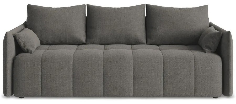 Ciemnoszara rozkładana/ze schowkiem sofa 225 cm Moku – Makamii