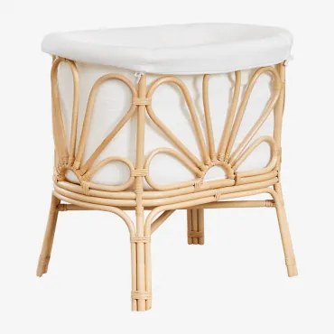 Minikosz W Rattanie Z Materacem Dahlia Kids Miel - Sklum