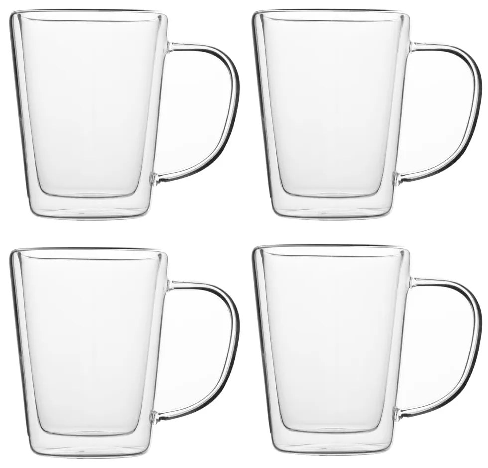 Monzana Zestaw do herbaty z sitkiem TEA 1,2L + 4 filiżanki, przezroczysty, srebrny