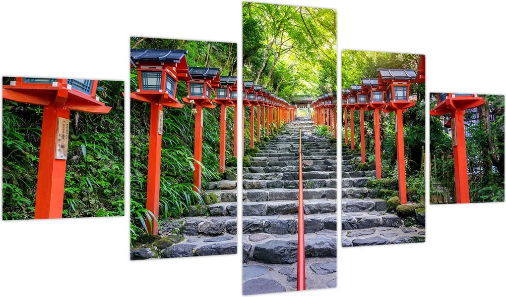 Obraz - Sanktuarium Kifune (125x70 cm)