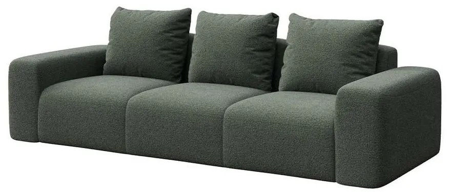 Zielona sofa z materiału bouclé 287 cm Monce – Rodier