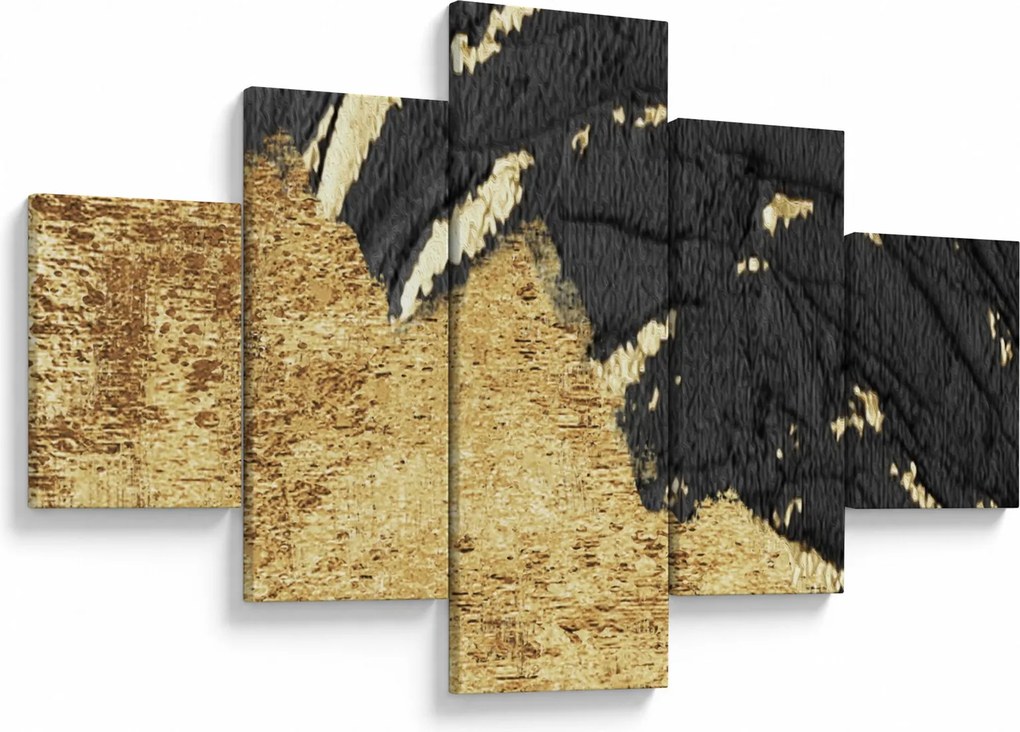 Obraz - Złota struktura N⁰1 (125x70 cm)