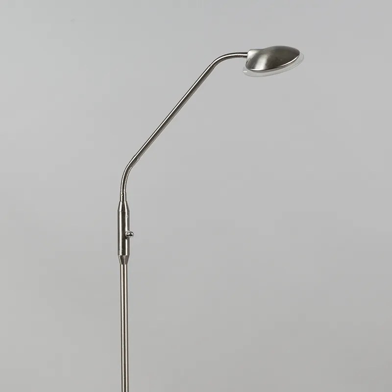 Nowoczesna stalowa lampa podłogowa z diodą LED - Eva