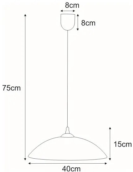 Biało-czerwona kuchenna lampa wisząca - S563-Toba