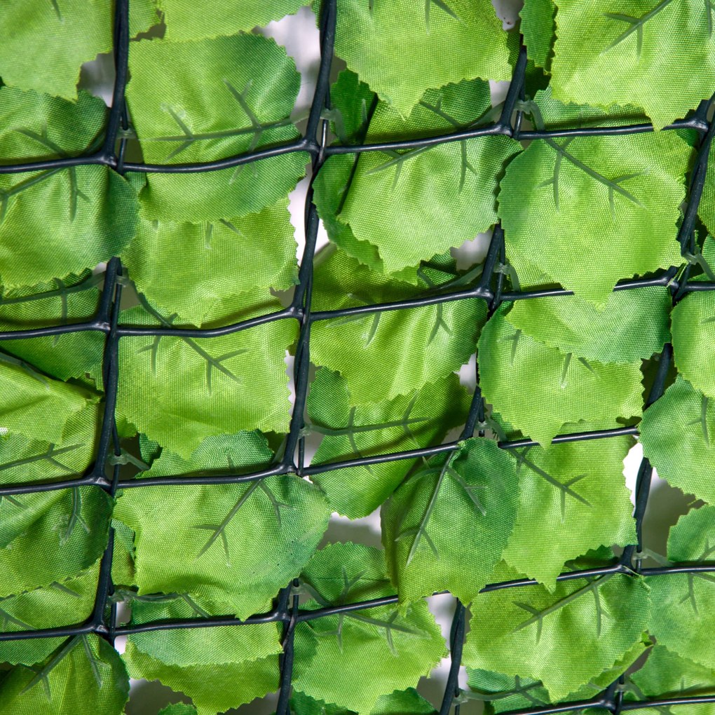 Outsunny Sztuczny Żywopłot Parawan Dekoracyjny Jasnozielony 300x150cm do Tarasu i Ogrodu | Aosom PL