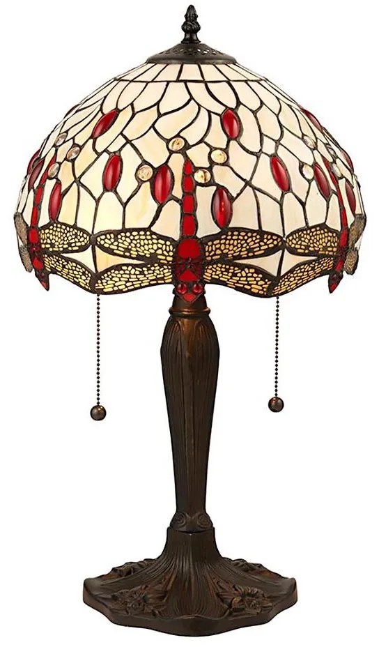 Endon 64086 - Lampa stołowa Tiffany DRAGONFLY 2xE27/60W/230V średnica 30 cm