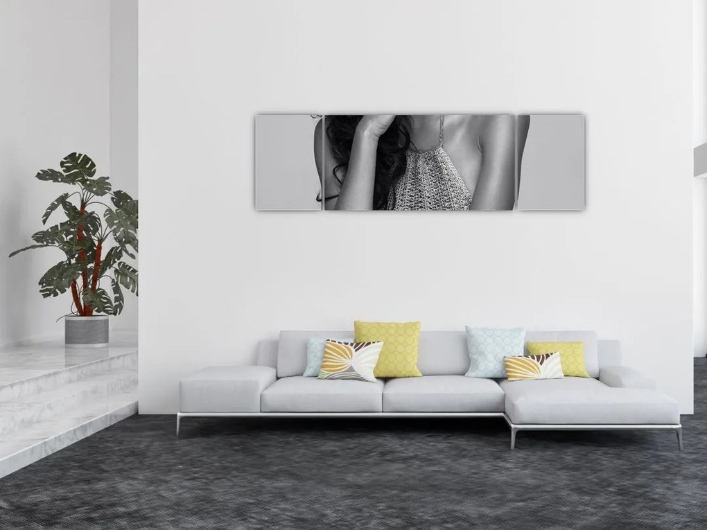 Obraz - Siedząca kobieta (170x50 cm)