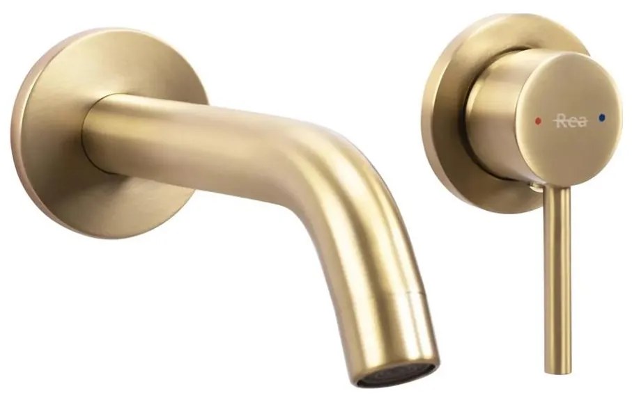 REA-B5334 - Bateria umywalkowa do montażu podtynkowego OWEN, szczotkowane złoto