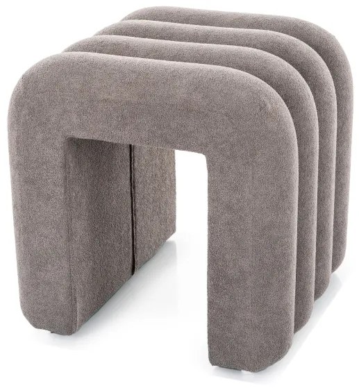 Szara designerska pufa TICA