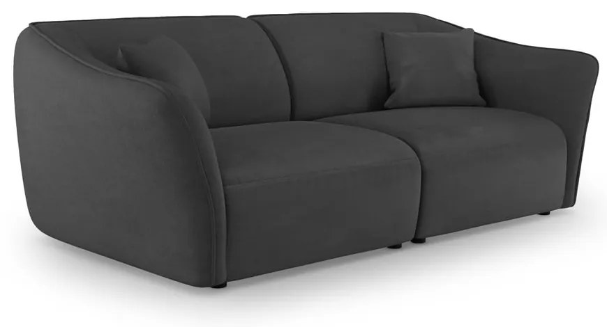 Ciemnoszara sofa z materiału bouclé 206 cm Tokyo – Cosmopolitan Design