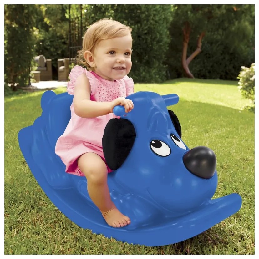 Little tikes piesek na biegunach niebieski bujak