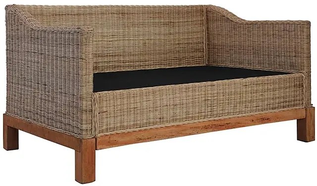 2-częściowy zestaw wypoczynkowy, sofa i fotel, naturalny rattan - Otma 3F