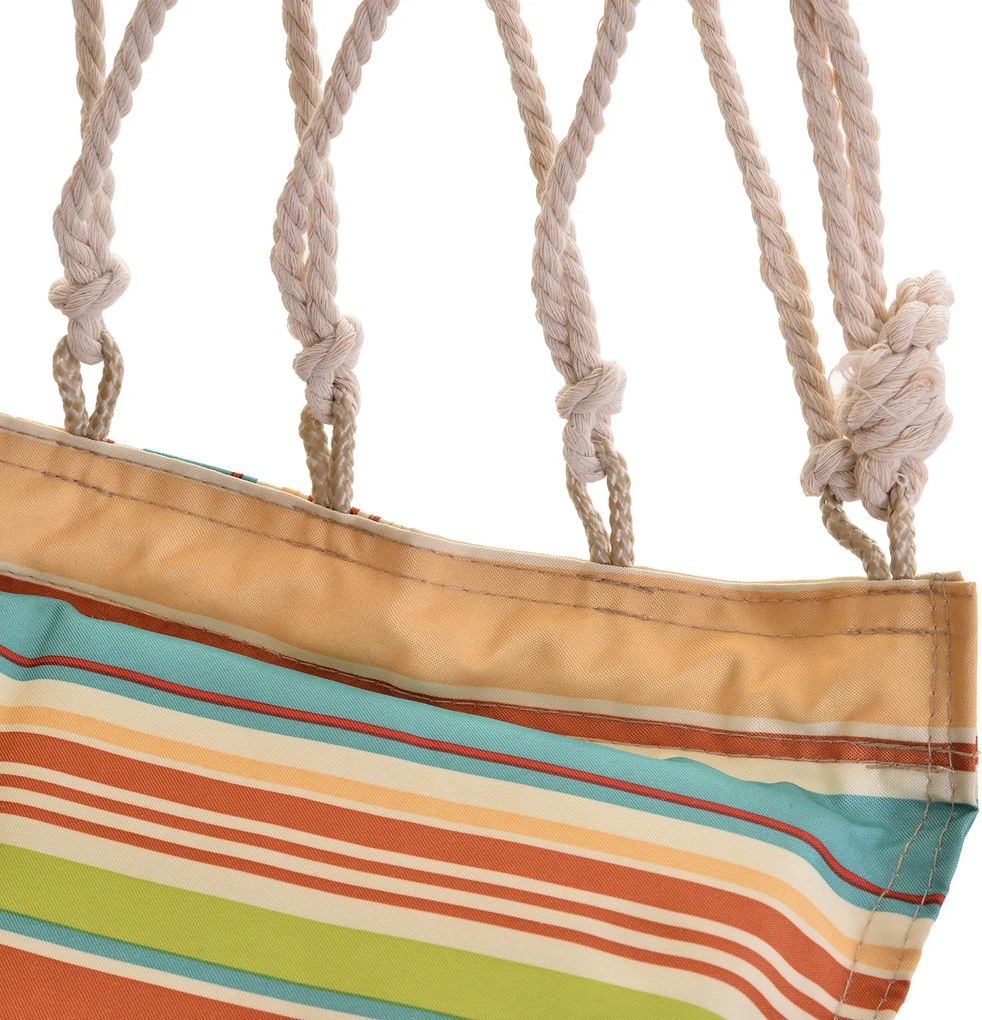 Outsunny Fotel Wiszący z Poduszką Komfortowy i Przenośny Idealny do Relaksu w Ogrodzie | Aosom PL