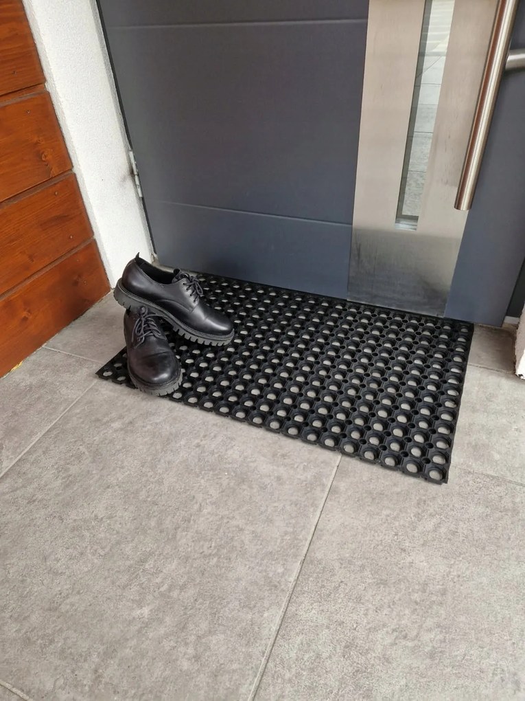 Wycieraczka 50x80cm Gumowa Plaster Miodu Wytrzymała Antypoślizgowa Ażurowa