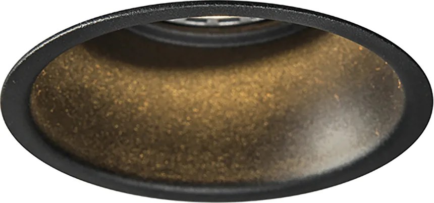 Zestaw 12 nowoczesnych reflektorów wpuszczanych czarnych - Dept