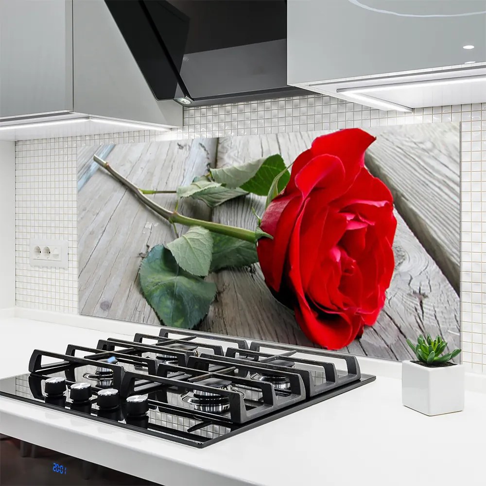 Panel Szklany do Kuchni Bukiet Herbacianych Róż