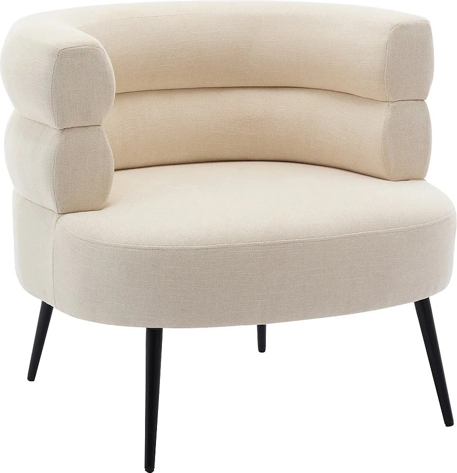 Fotel z beżową tapicerką - CAMEDO