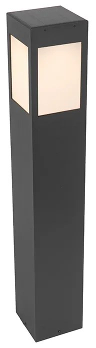 Zewnetrzna Stojąca lampa zewnętrzna czarna 80 cm z regulacją jasności i czujnikiem na panel słoneczny - Charlotte Nowoczesny Oswietlenie zewnetrzne