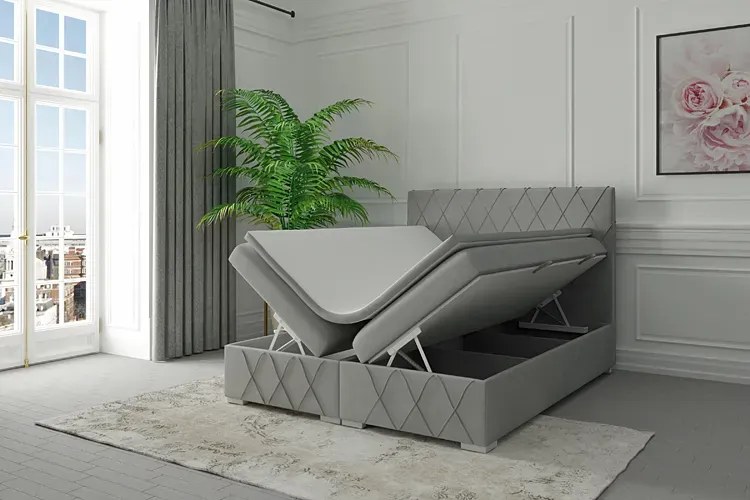 Dwuosobowe łóżko kontynentalne Ahus 120x200 - 32 kolory