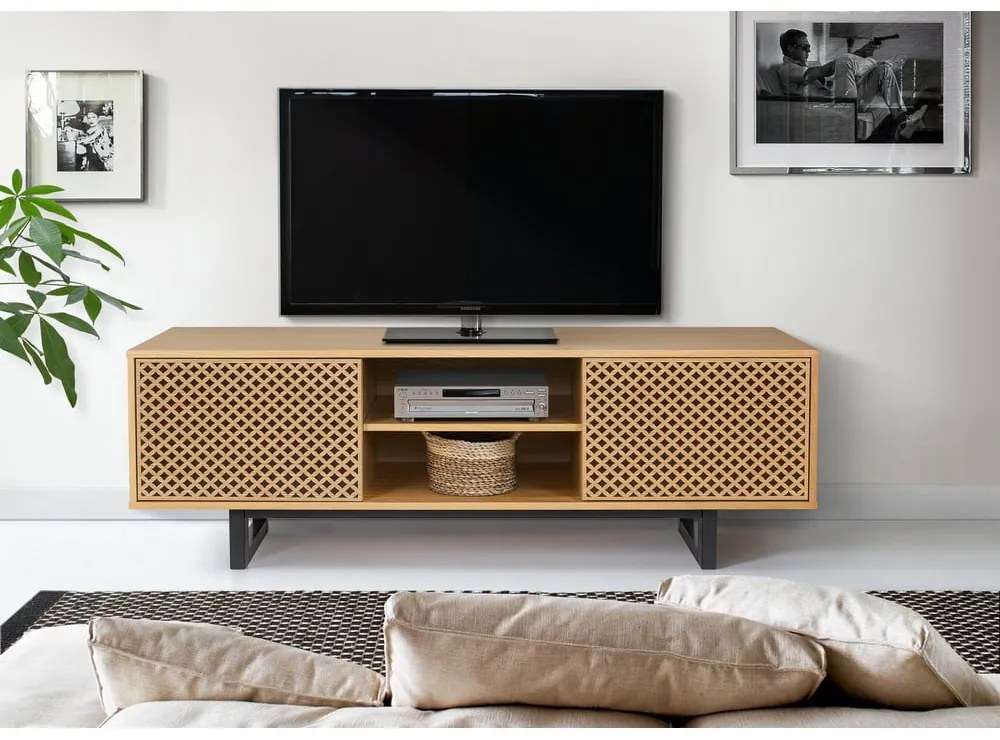 Szafka pod TV w dębowym dekorze Woodman Mora