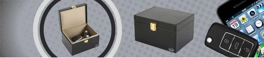 Klatka FARADAYA PUDEŁKO DUŻE 16CM NA KLUCZE do Samochodu Keyless Karty Etui