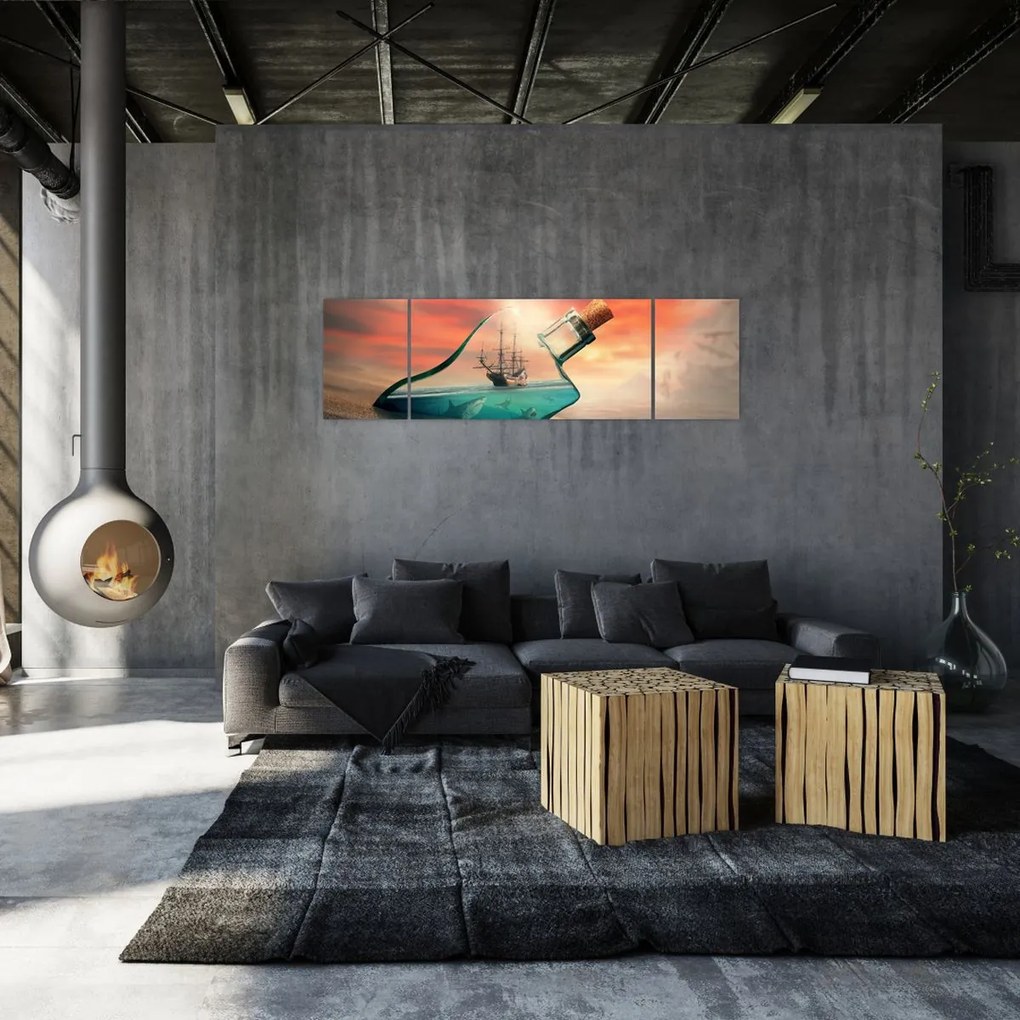 Obraz - Życie w butelce (170x50 cm)