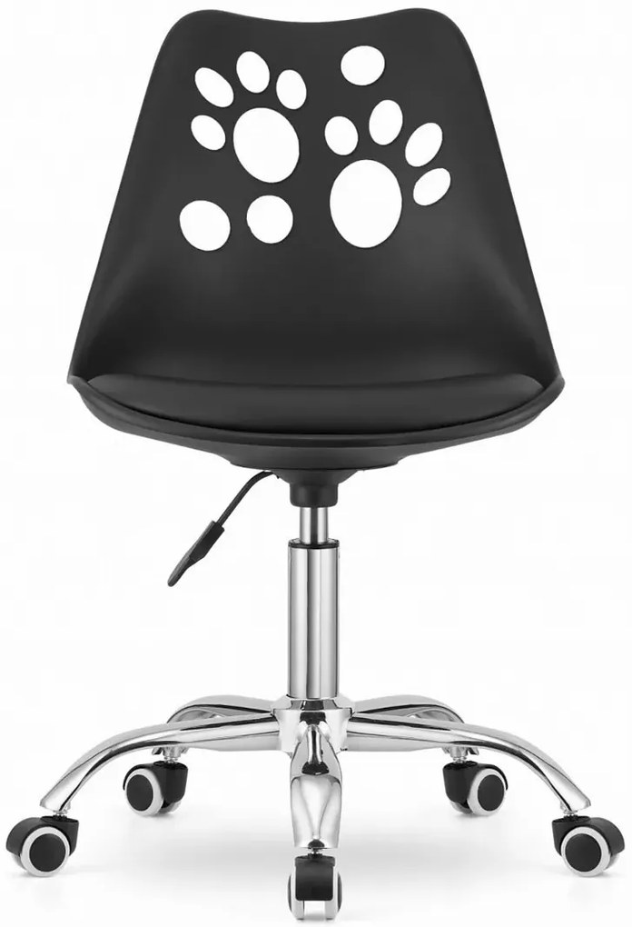 Ergonomiczne czarne obrotowe krzesło do nauki dla dziecka D1-P03