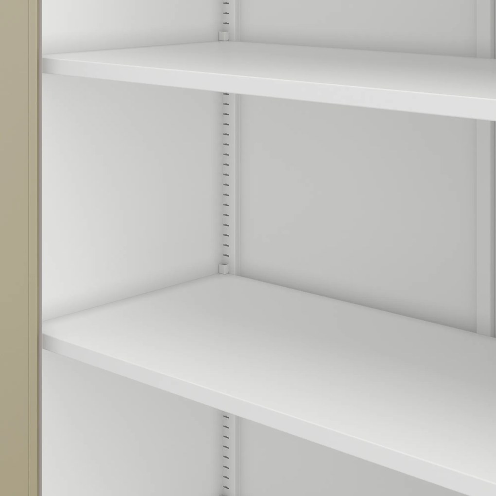 Szafa biurowa metalowa na dokumenty JAN II, Eco Design: biała/dąb sonoma