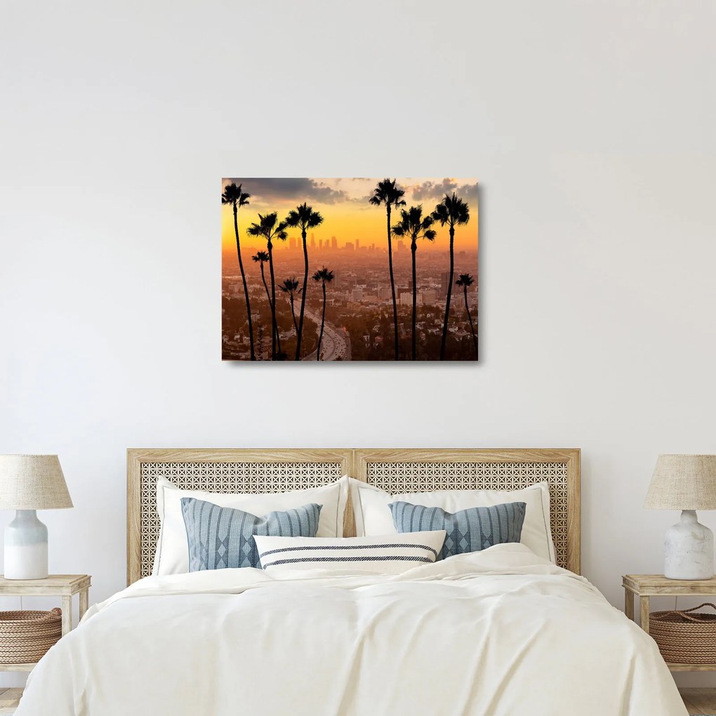 Obraz na szkle - Panorama Los Angeles (70x50 cm)