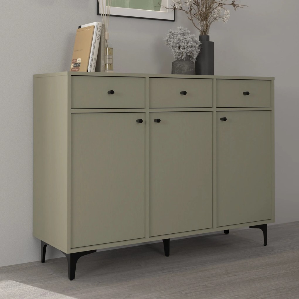 Komoda TORINO 125 cm do Salonu Sypialni Odcienie zieleni
