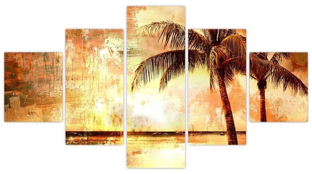 Obraz - Palmy na plaży (125x70 cm)