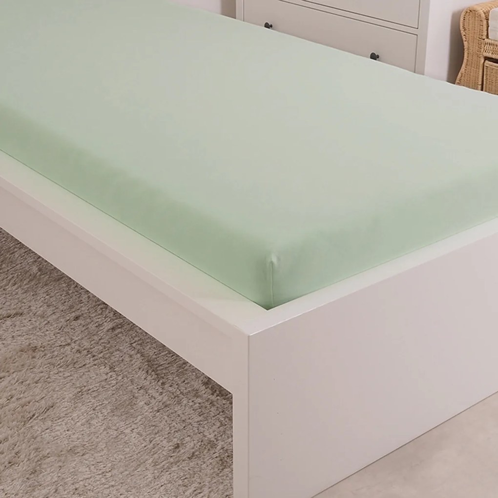 4Home prześcieradło jersey Mako zielony, 90 x 200 cm