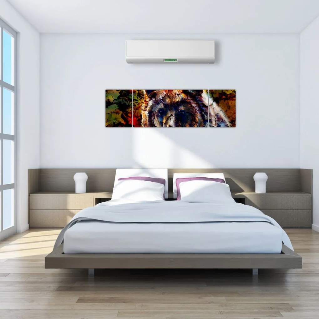 Obraz - Niedźwiedź, malarstwo (170x50 cm)