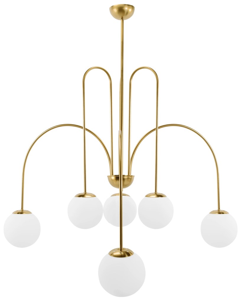 LAMPA SUFITOWA WISZĄCA ZŁOTA APP1584-6CP