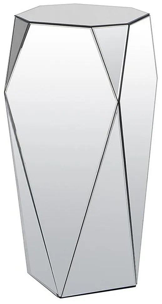 Dostawiany stolik z MDF-u i lustra – kolor: srebrny - SIGRID marki Pascal Morabito